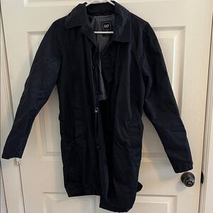 GAP Men's Dark Blue Trench Coat